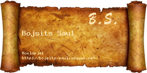 Bojsits Saul névjegykártya